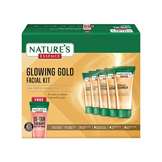 Nature's advanced Glowing Gold Facial Kit 1000gm(3000) Nature's advanced Glowing Gold Facial Kit